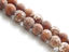 Picture of 8x8 mm, round, gemstone beads, agate, antique cocoa brown, frosted