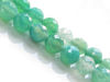 Image de 8x8 mm, perles rondes, pierres gemmes, agate craquelée, vert menthe à vert émeraude, à facettes