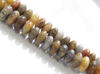 Image de 4x8 mm, perles rondelles convexes, pierres gemmes, agate de dentelle, naturelle