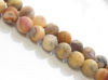 Image de 8x8 mm, perles rondes, pierres gemmes, agate de dentelle, naturelle, dépolie