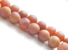 Image de 8x8 mm, perles rondes, pierres gemmes, agate druse, orange pêche, dépoli