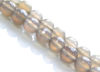 Picture of 8x8 mm, round, gemstone beads, agate, warm grey or greige, faceted, natural