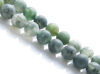 Image de 6x6 mm, perles rondes, pierres gemmes, agate mousse, verte, naturelle, dépolie