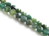 Image de 5x6 mm, perles rondes à coupe anglaise, pierres gemmes, agate mousse, verte, naturelle, à facettes