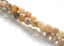 Picture of 6x6 mm, round, gemstone beads, moss agate, rose beige, natural