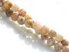 Picture of 6x6 mm, round, gemstone beads, moss agate, rose beige, natural