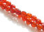 Picture of 6x6 mm, round, gemstone beads, red carnelian, faceted