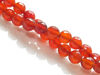 Image de 6x6 mm, perles rondes, pierres gemmes, cornaline rouge, à facettes