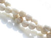 Image de 6x6 mm, perles rondes, pierres gemmes, pierre de rivière, blanc antique, naturelle
