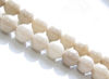 Picture of 8x8 mm, round, gemstone beads, river stone, antique white, natural