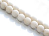 Image de 8x8 mm, perles rondes, pierres gemmes, pierre de rivière, blanc antique, naturelle, dépolie