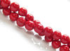 Image de 6x6 mm, perles rondes, pierres gemmes, pierre de rivière, rouge baies rouges