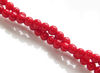Image de 3x3 mm, perles rondes, pierres gemmes, pierre de rivière, rouge baies rouges