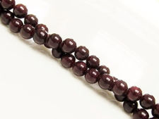 Picture of 3x3 mm, round, gemstone beads, river stone, garnet red