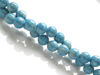 Picture of 6x6 mm, round, gemstone beads, river stone, light viking blue