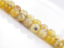 Picture of 8x8 mm, round, gemstone beads, common opal, yellow, natural