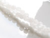Picture of 6x6 mm, round, gemstone beads, jade, white, translucent, A-grade