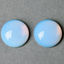 Picture of 14x14 mm, round, gemstone cabochons, opalite, opal quartz or milky quartz