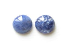 Picture of 14x14 mm, round, gemstone cabochons, sodalite, natural