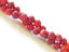 Picture of 6x6 mm, round, gemstone beads, crackle agate, ruby red