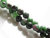 Picture of 6x6 mm, round, gemstone beads, Ruby-Zoisite, natural, AA-grade