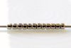 Picture of Cylinder beads, size 11/0, Treasure, metallic, tarnished silver or nickel, 5 grams