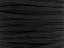 Image de 3x1,2 mm, cordon synthétique en suédine ultra, noir, 5 mètres