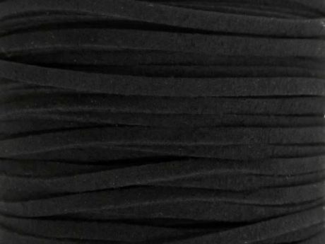 Afbeeldingen van 3x1,2 mm, Ultra suedine synthetisch koord, zwart, 5 meter