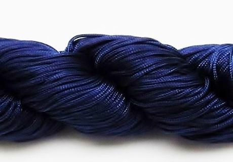 Picture of Chinese knotting cord - braided nylon cord, 0.8 mm, blue, 5 meters