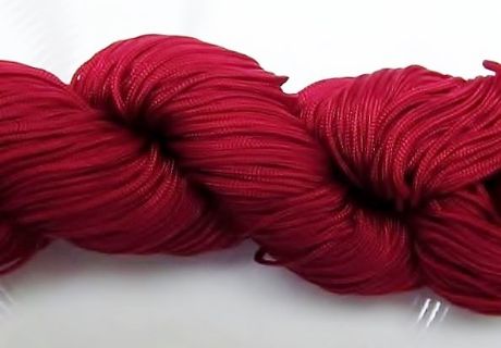 Picture of Chinese knotting cord - braided nylon cord, 0.8 mm, garnet red, 5 meters