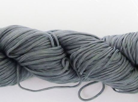 Picture of Chinese knotting cord - braided nylon cord, 0.8 mm, grey, 5 meters