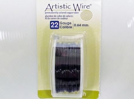 Afbeeldingen van Artistic Wire, koperdraad, 0.64 mm, zwart email