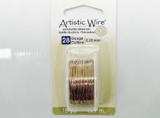 Picture of Artistic Wire, copper craft wire, 0.32 mm, non tarnish brass